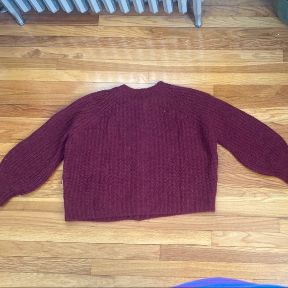Sezane Emile cardigan in burgundy - Picture 5 of 5